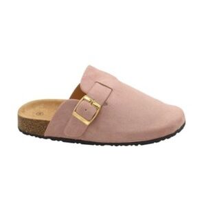 Women's Suede Clogs Mules Cork Footbed Sandals Potato Shoes with Arch Support